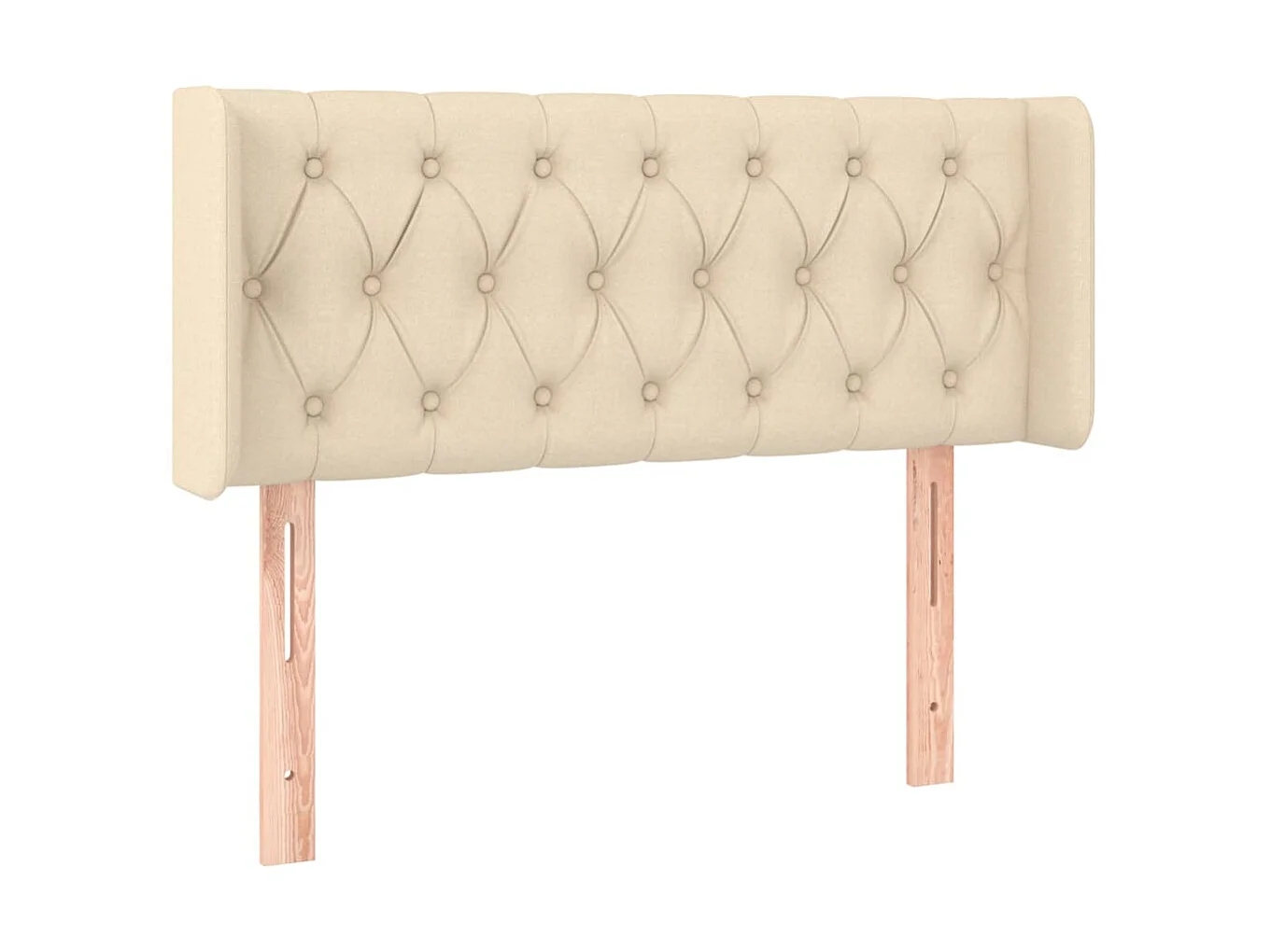 Cabeceira com orelhas Tecido Creme 93x16x78/88 cm