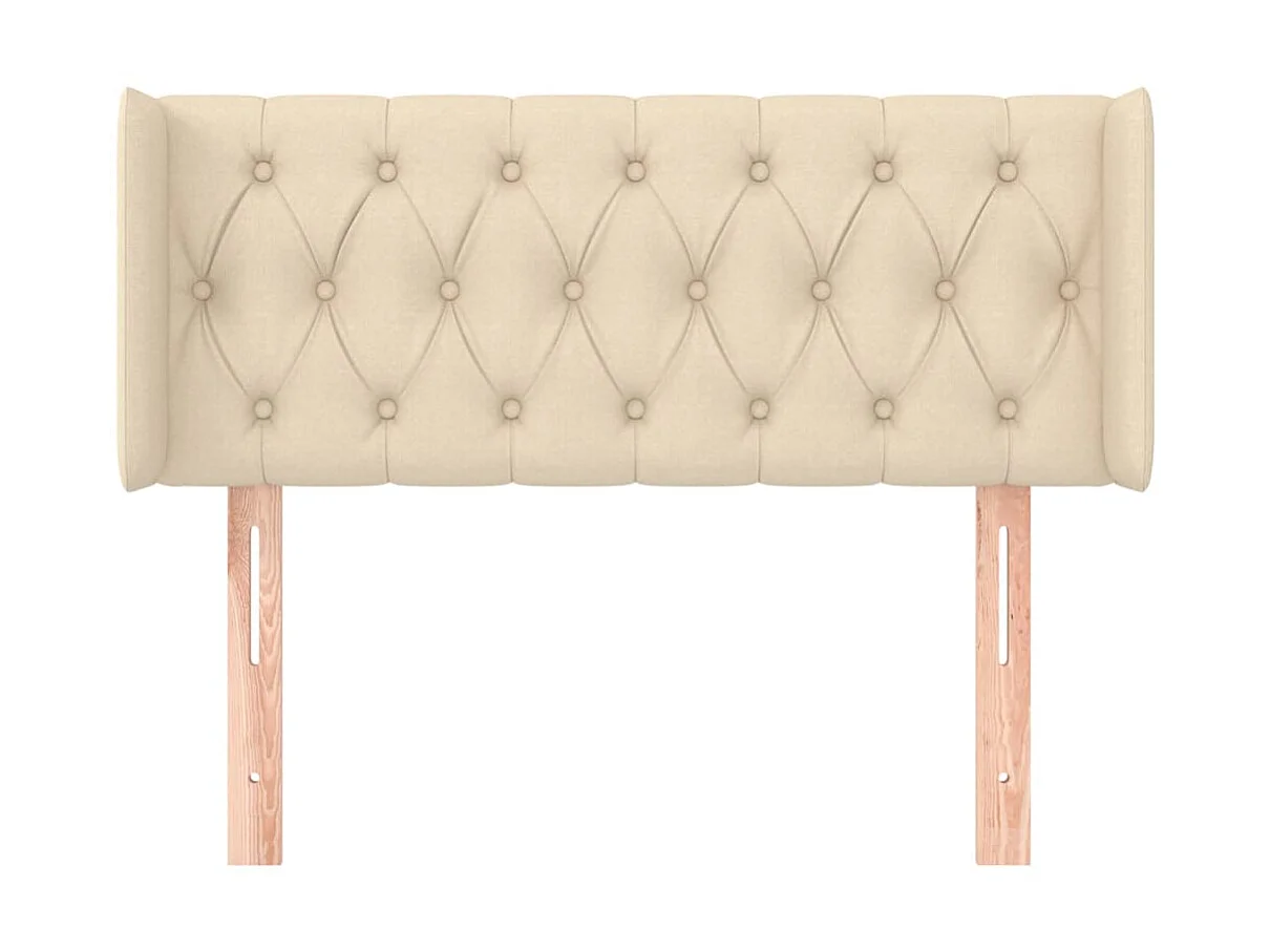 Tête de lit avec oreilles Crème 93x16x78/88 cm Tissu