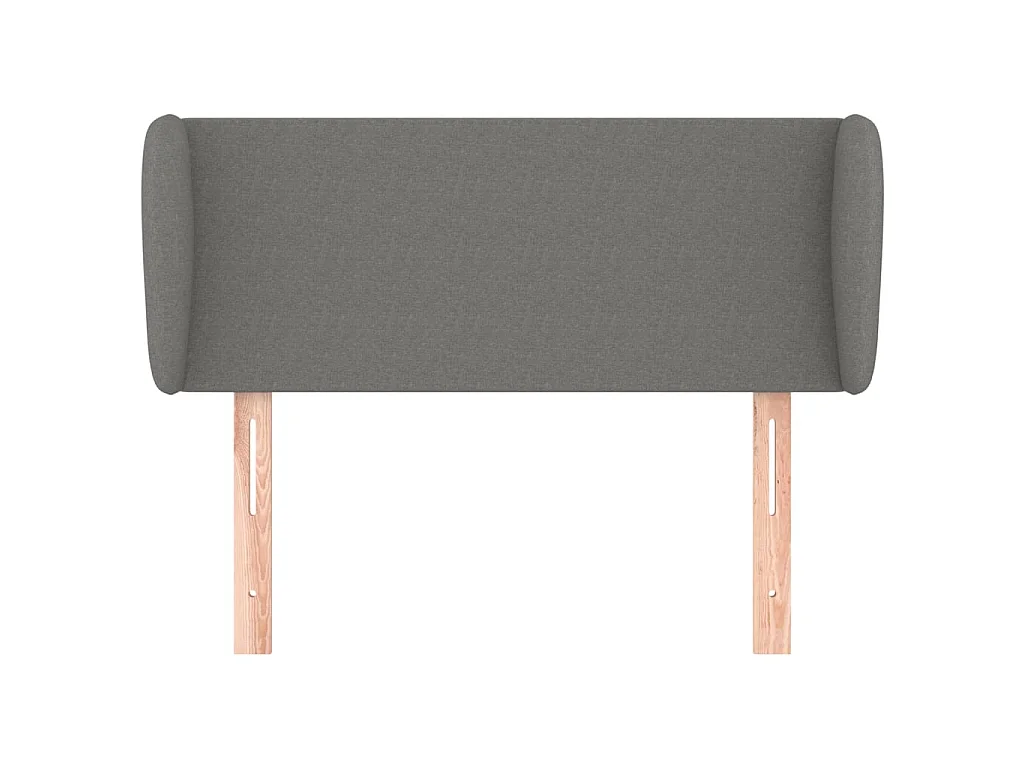 Tête de lit avec oreilles Gris foncé 93x23x78/88 cm Tissu
