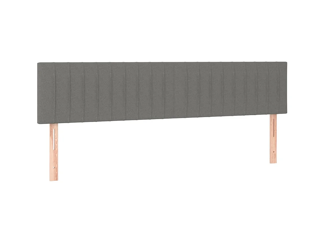 Têtes de lit 2 pcs Gris foncé 100x5x78/88 cm Tissu