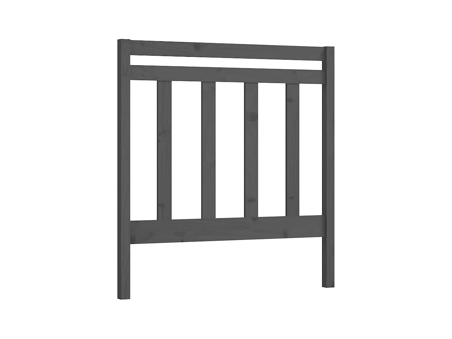 Tête de lit Gris 81x4x100 cm Bois massif de pin