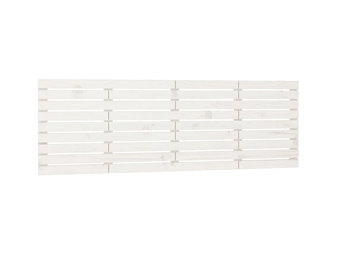 Tête de lit murale Blanc 206x3x63 cm Bois massif de pin