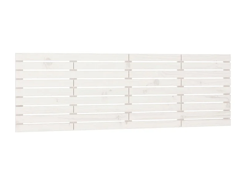 Tête de lit murale Blanc 206x3x63 cm Bois massif de pin