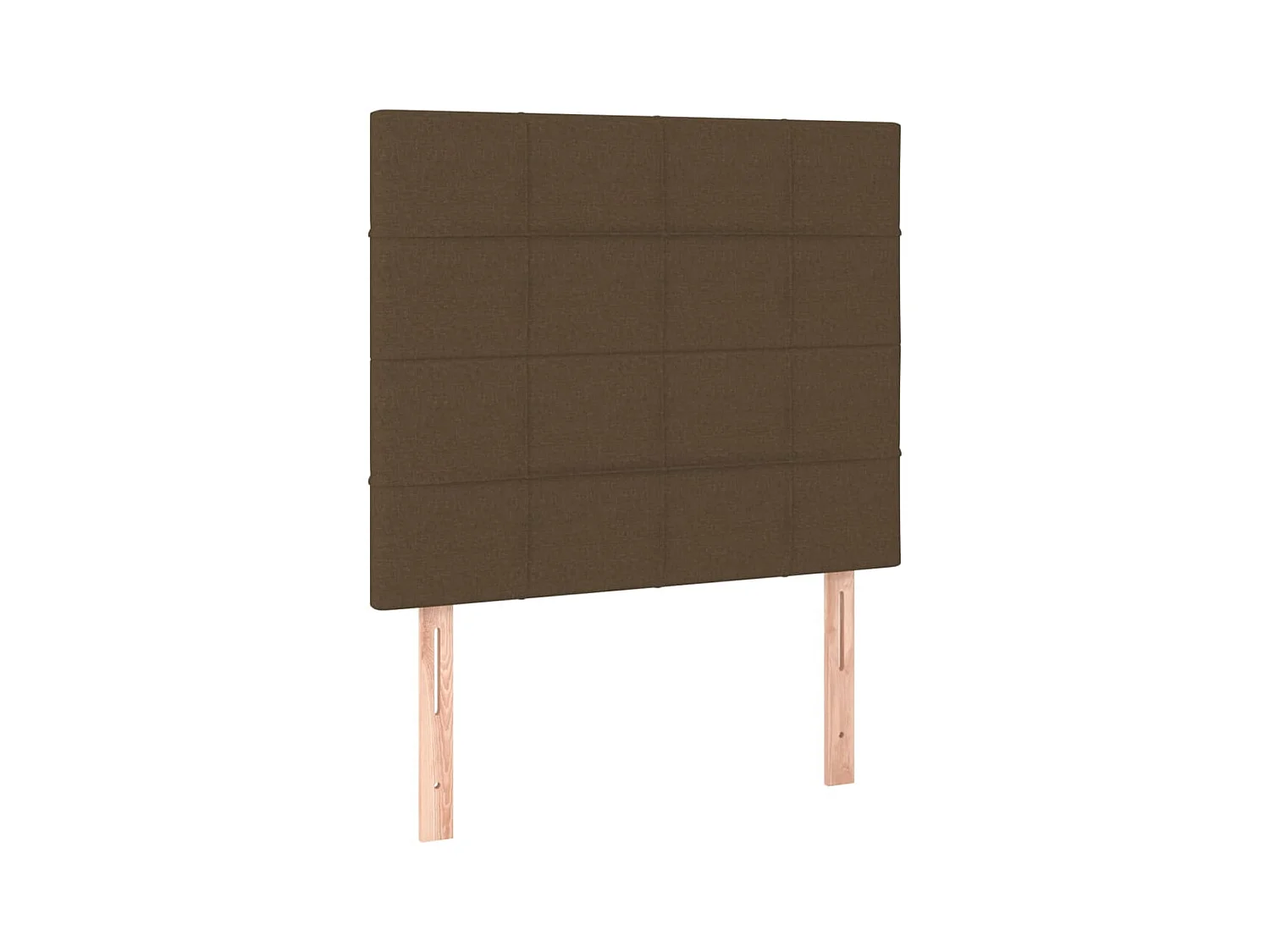 Testiere Letto 2 pz Tessuto Marrone Scuro 90x5x78/88 cm