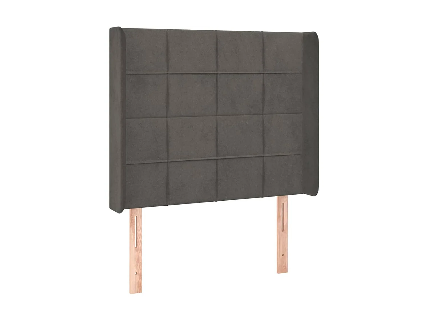 Tête de lit à LED Gris foncé 83x16x118/128 cm Velours