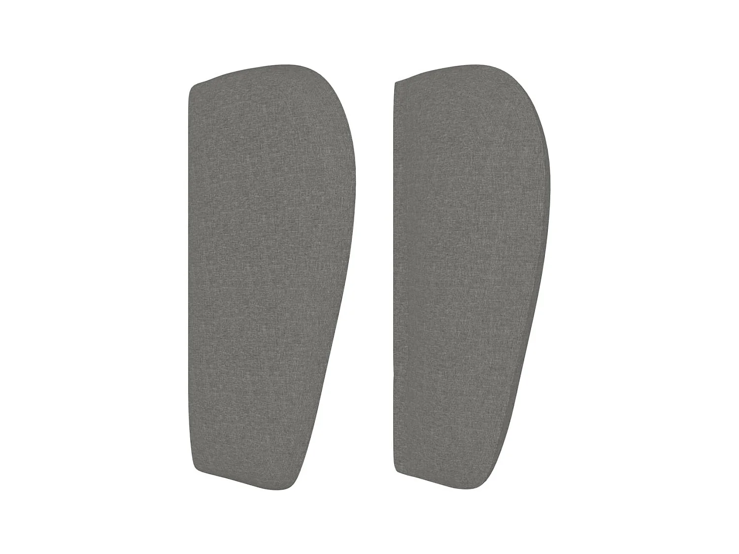 Cabecero con orejas Gris oscuro 163x23x78/88 cm Tela