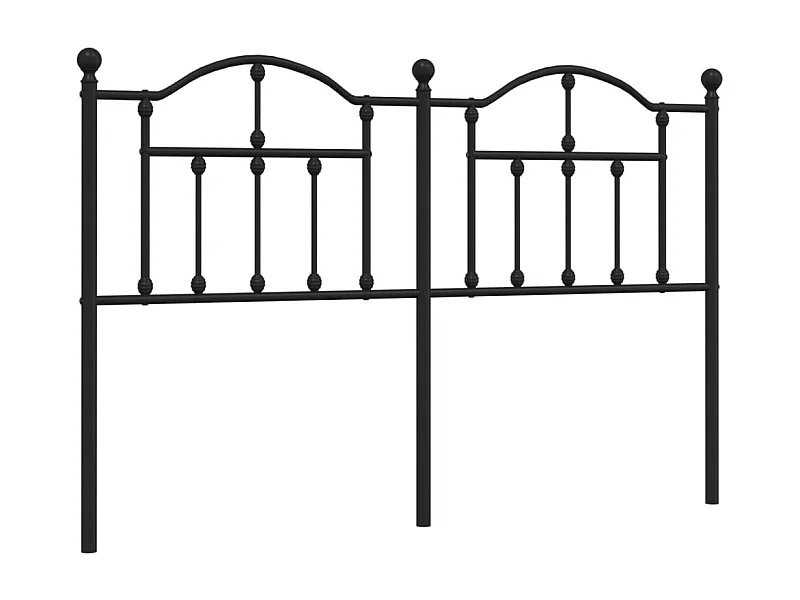 Testiera in metallo nero 140 cm