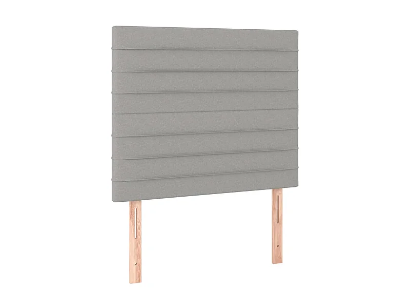 Kopfteile 2 Stk. Hellgrau 100x5x78/88 cm Stoff