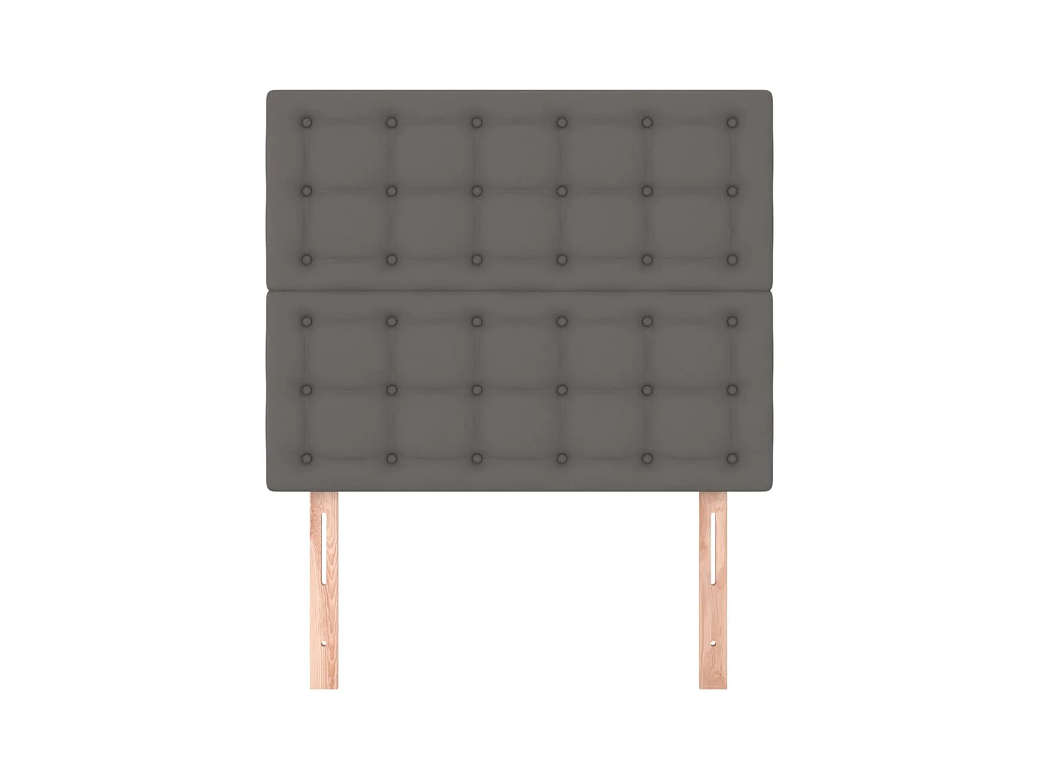 Kopfteile 2 Stk. Grau 80x5x78/88 cm Kunstleder
