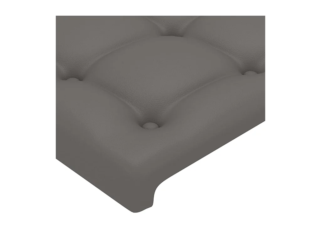 Kopfteile 2 Stk. Grau 80x5x78/88 cm Kunstleder