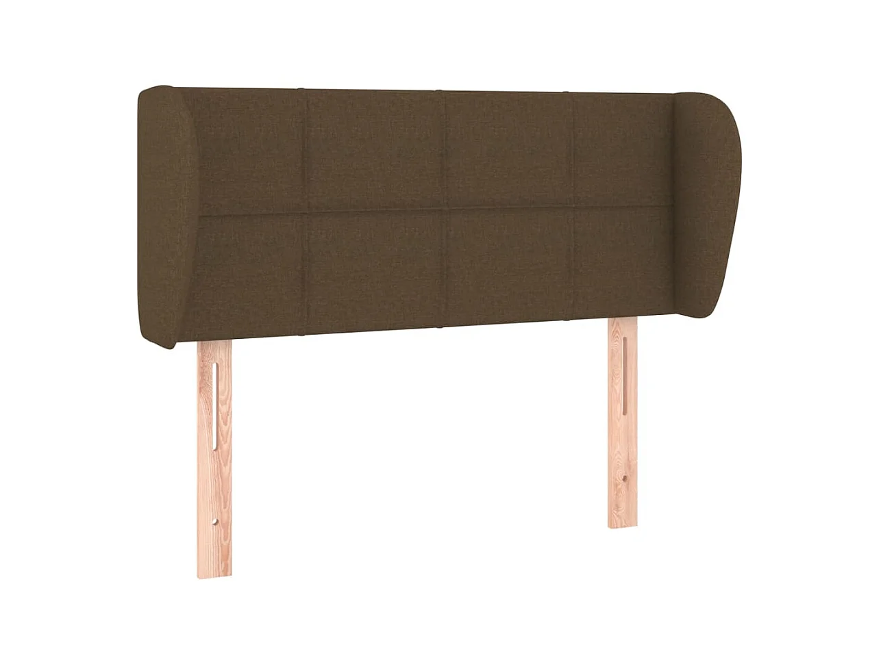 Tête de lit avec oreilles Marron foncé 93x23x78/88 cm Tissu