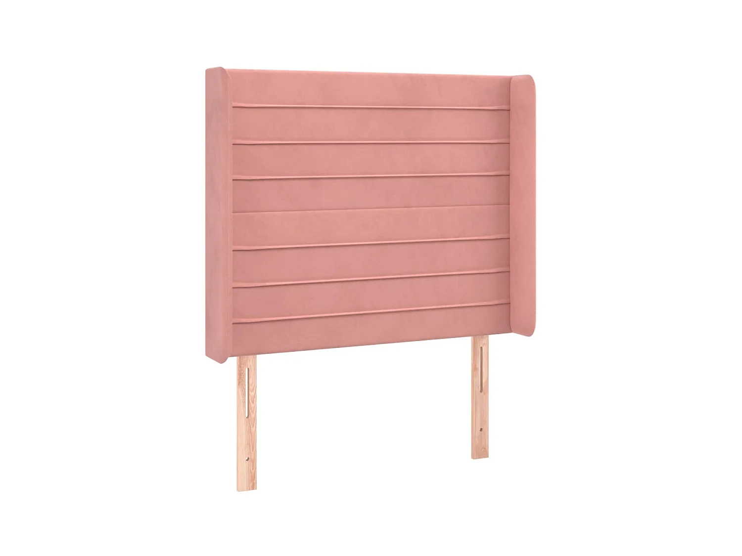 Hoofdbord met oren Roze 93x16x118/128 cm Fluweel