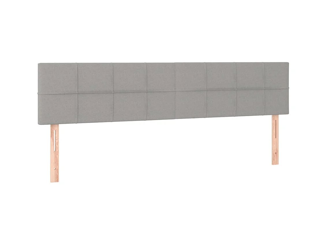 Têtes de lit 2 pcs Gris clair 90x5x78/88 cm Tissu