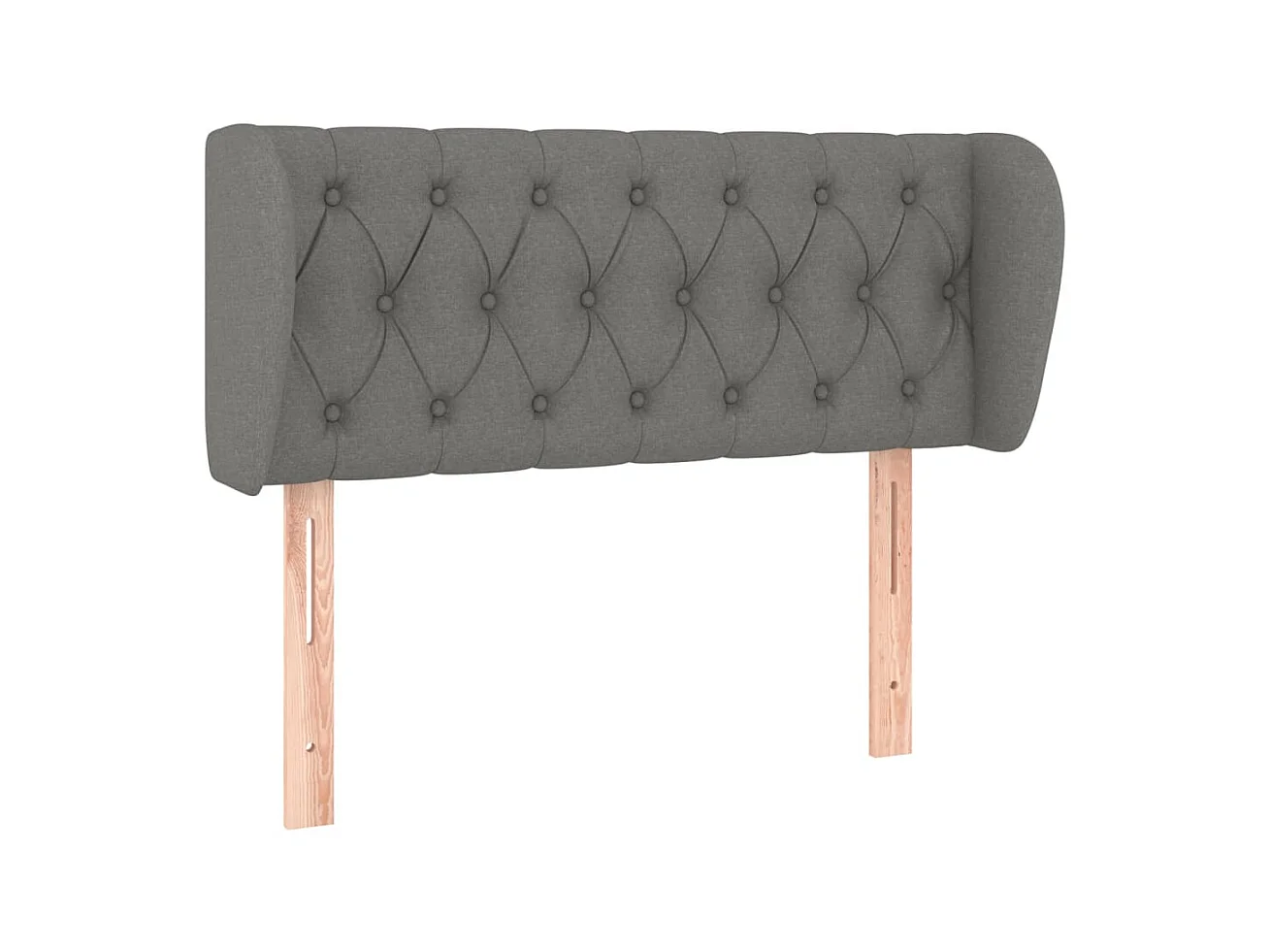 Kopfteil mit Ohren Dunkelgrau 93x23x78/88 cm Stoff