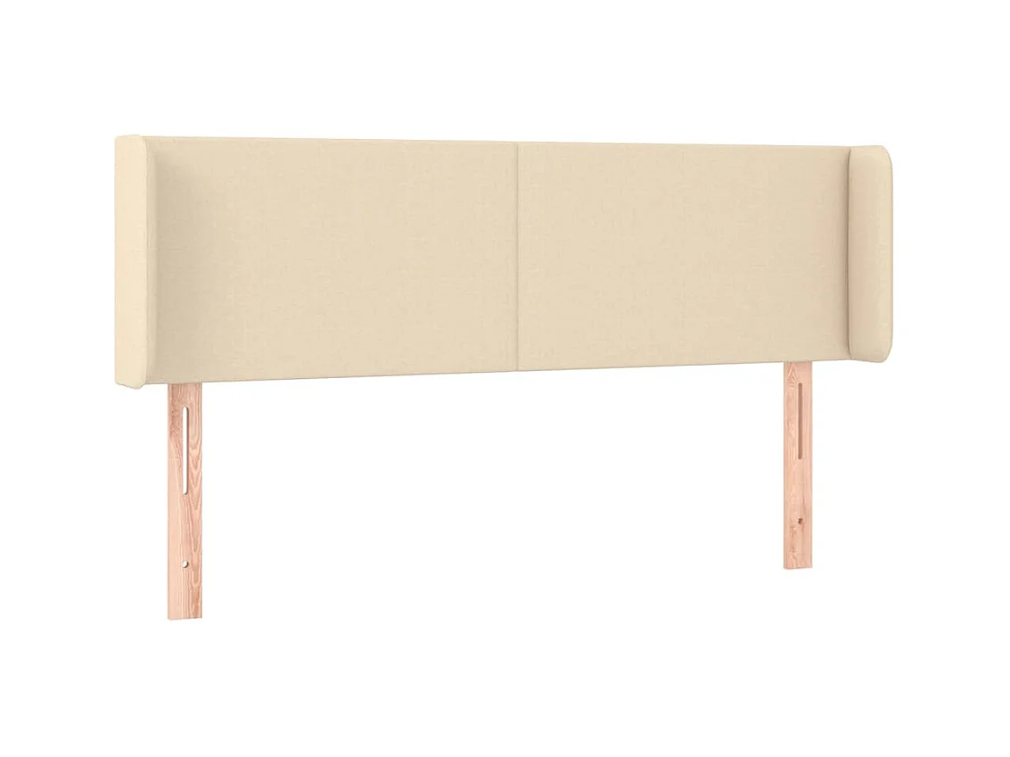 Tête de lit avec oreilles Crème 147x16x78/88 cm Tissu