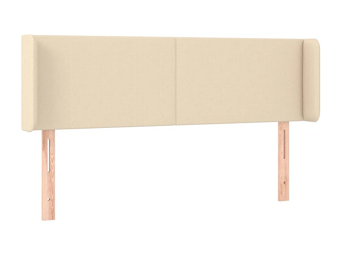 Tête de lit avec oreilles Crème 147x16x78/88 cm Tissu