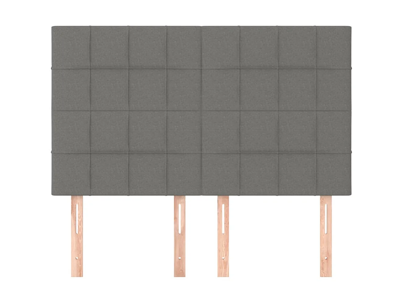 Têtes de lit 4 pcs Gris foncé 72x5x78/88 cm Tissu