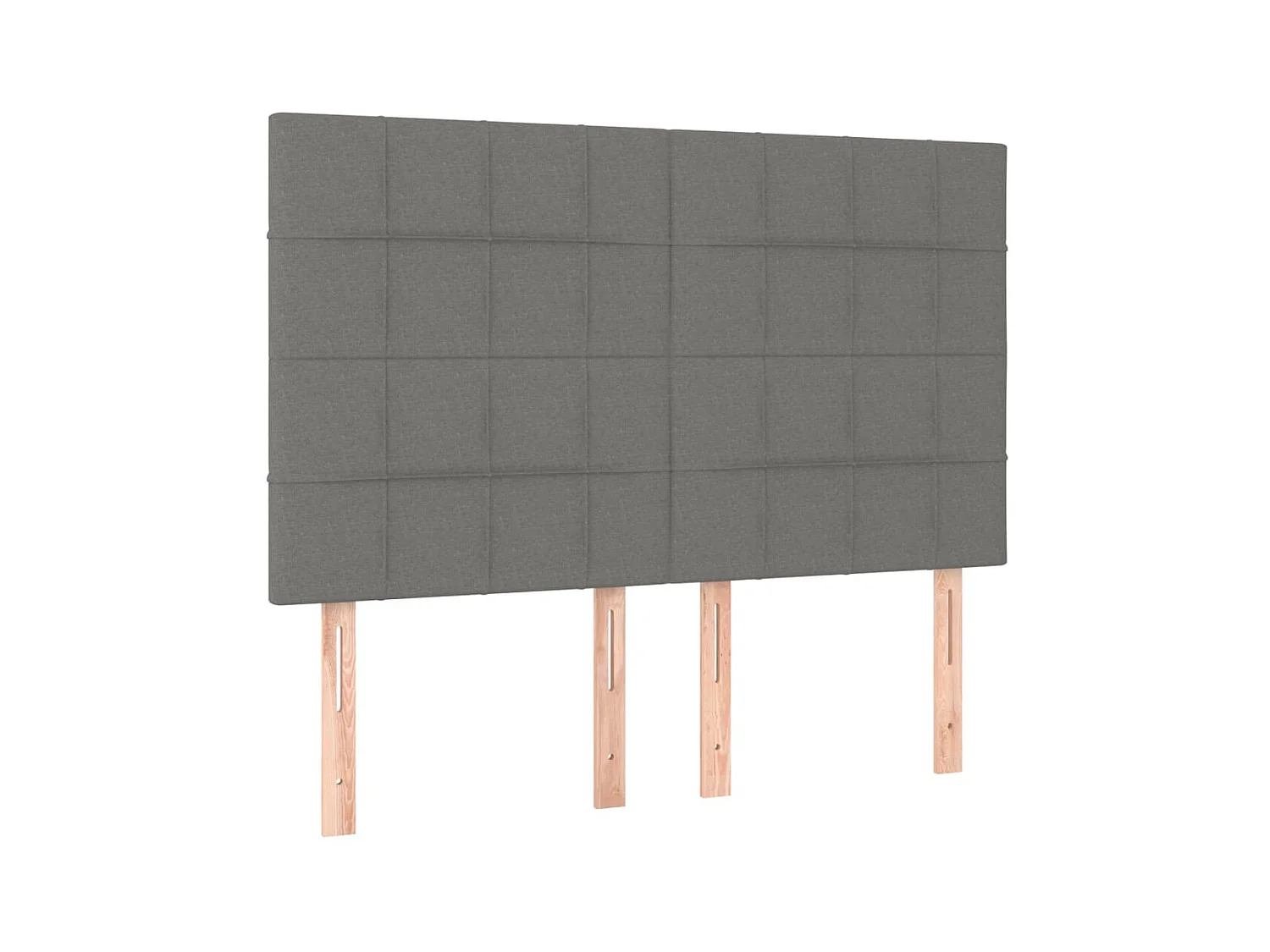 Têtes de lit 4 pcs Gris foncé 72x5x78/88 cm Tissu