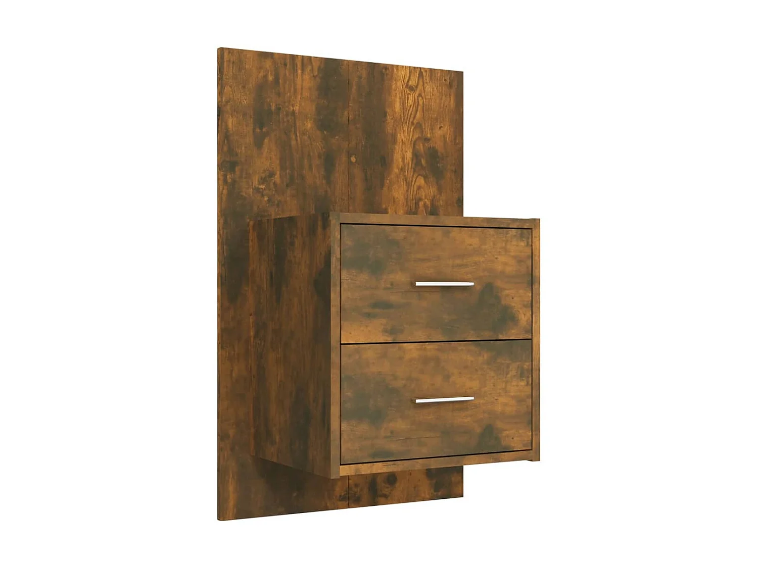 Kopfteil mit Schränken, geräucherte Eiche, Holzwerkstoff