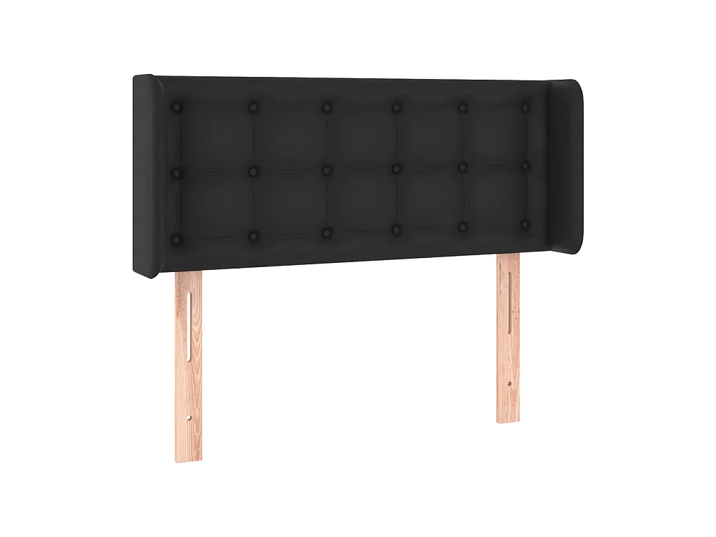 Tête de lit avec oreilles Noir 83x16x78/88 cm Similicuir