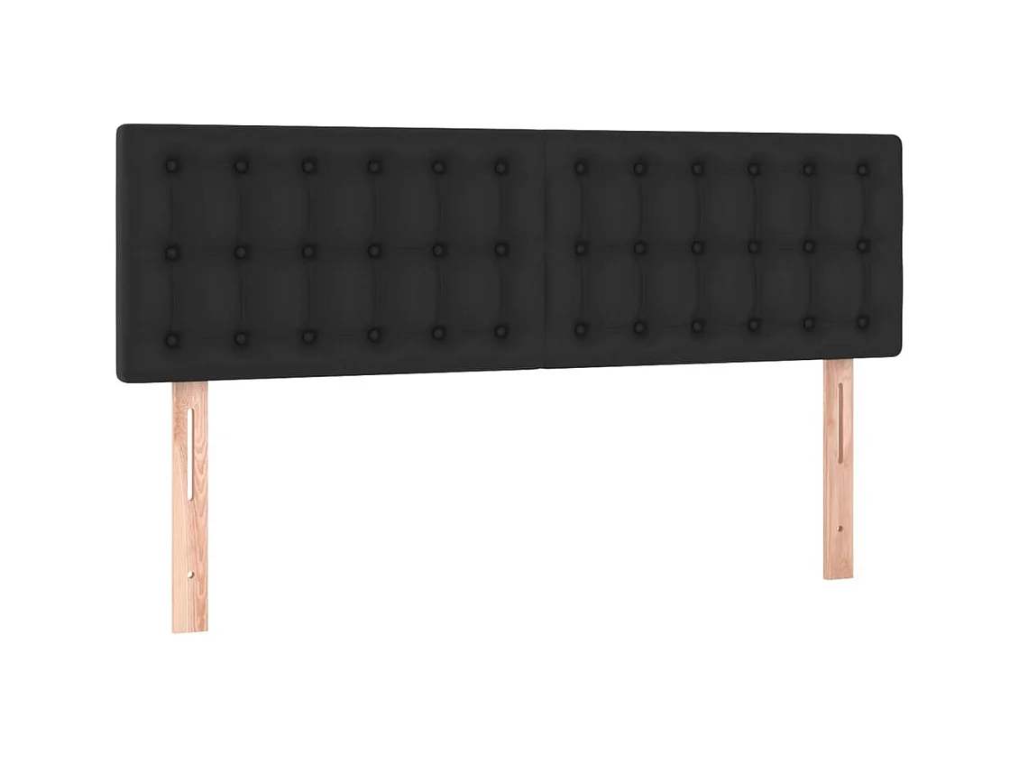Têtes de lit 2 pcs Noir 72x5x78/88 cm Similicuir