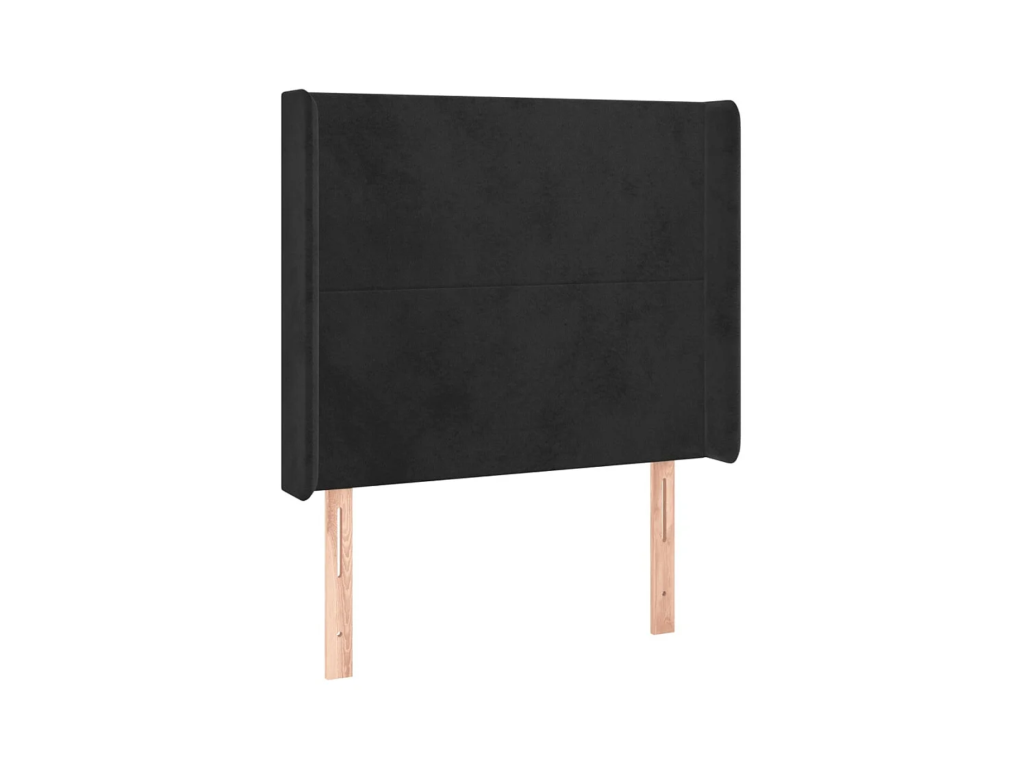 Tête de lit avec oreilles Noir 83x16x118/128 cm Velours