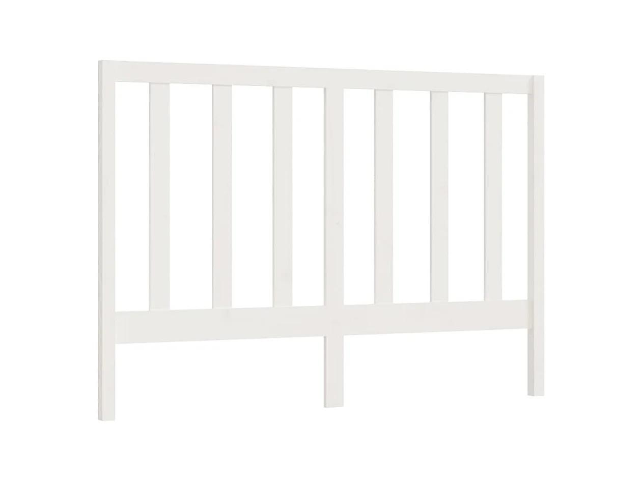 Tête de lit Blanc 146x4x100 cm Bois massif de pin
