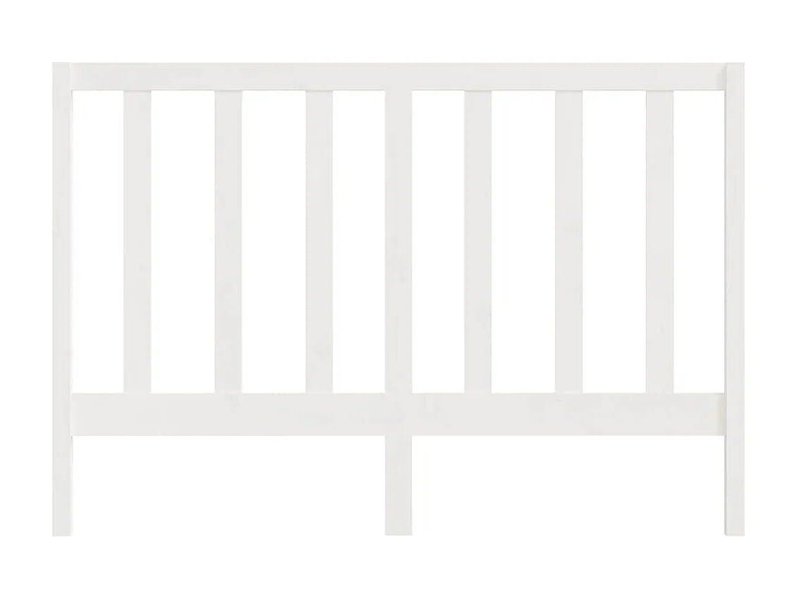 Tête de lit Blanc 146x4x100 cm Bois massif de pin