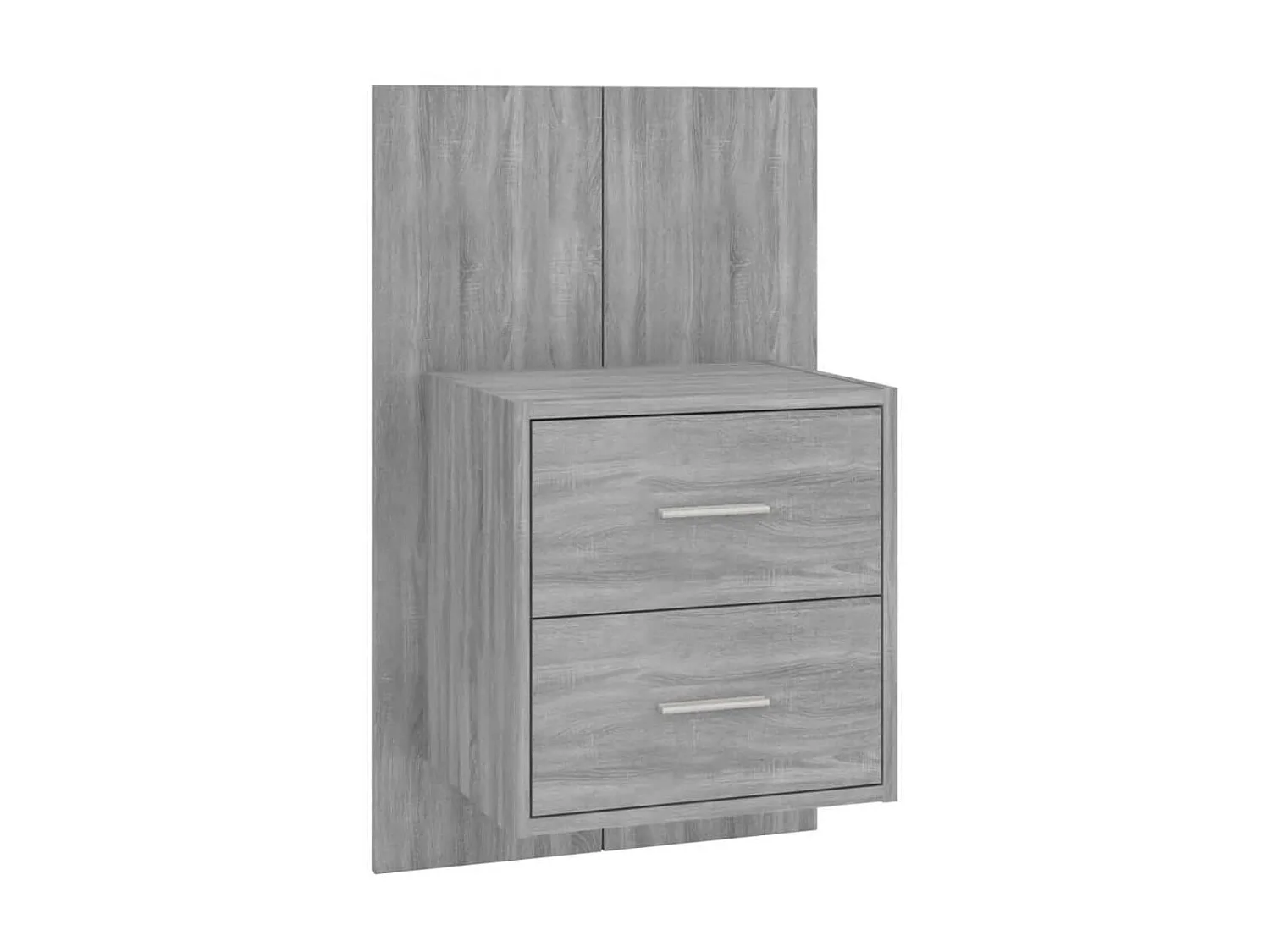 Testiera Sonoma Grey con armadi in derivati del legno