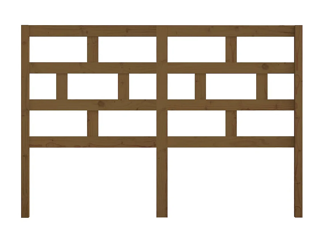 Testiera marrone miele 166x4x100 cm Legno di pino massiccio