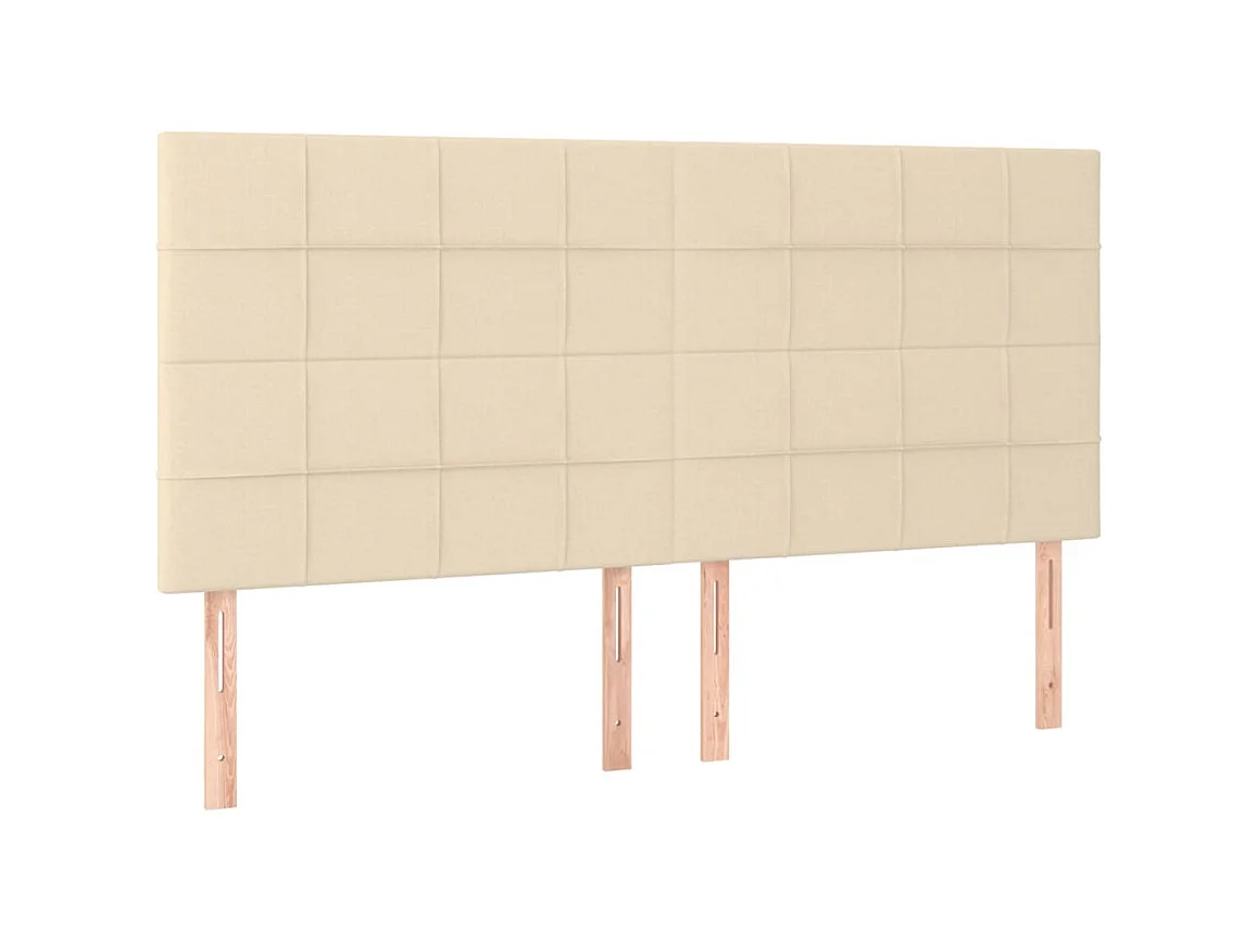 Têtes de lit 4 pcs Crème 80x5x78/88 cm Tissu