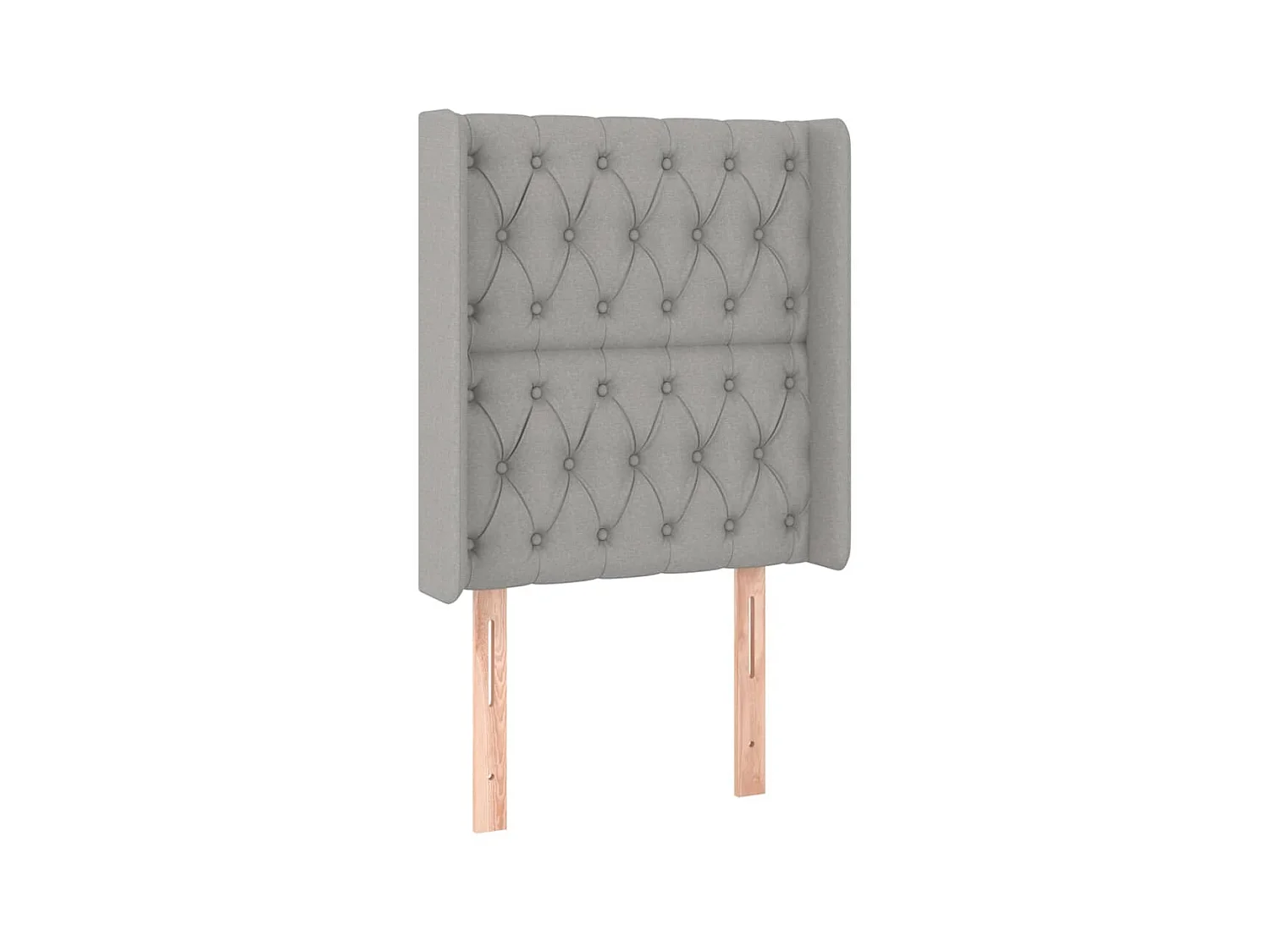 Kopfteil mit Ohren Hellgrau 83x16x118/128 cm Stoff