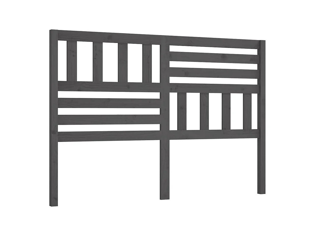 Tête de lit Gris 141x4x100 cm Bois massif de pin