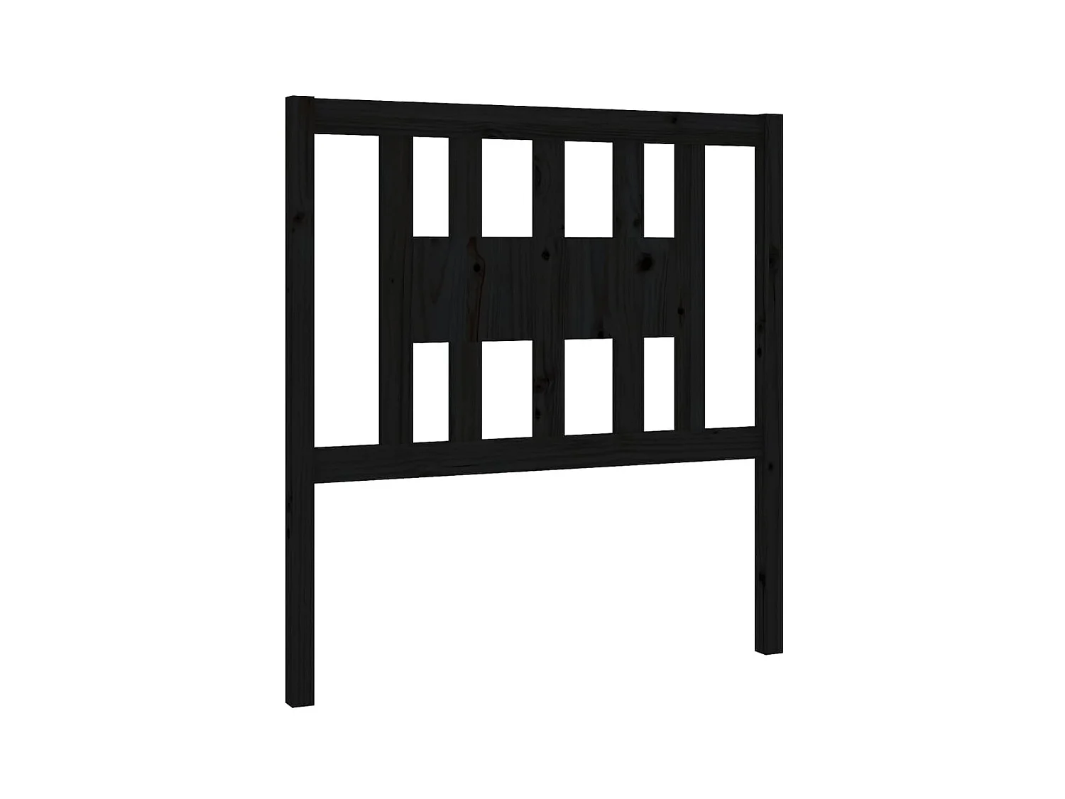 Kopfteil Schwarz 96x4x100 cm Massives Kiefernholz