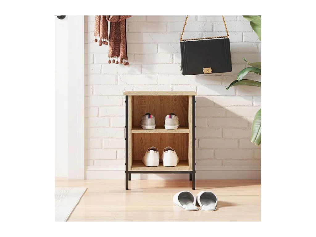 Armoire à chaussures chêne sonoma 38x35x50 cm bois d'ingénierie