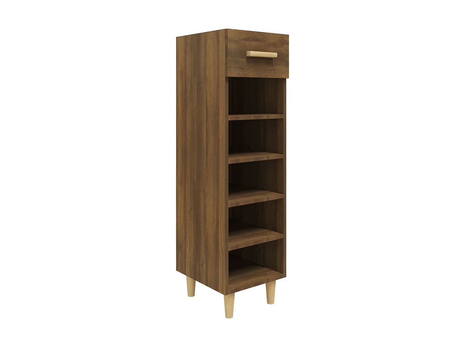 Schoenenkast Bruin eiken 30x35x105 cm Bewerkt hout