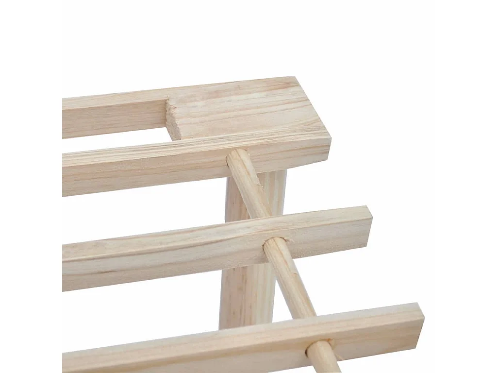 Range-chaussures à 3 étagères 2 pcs Bois de sapin solide