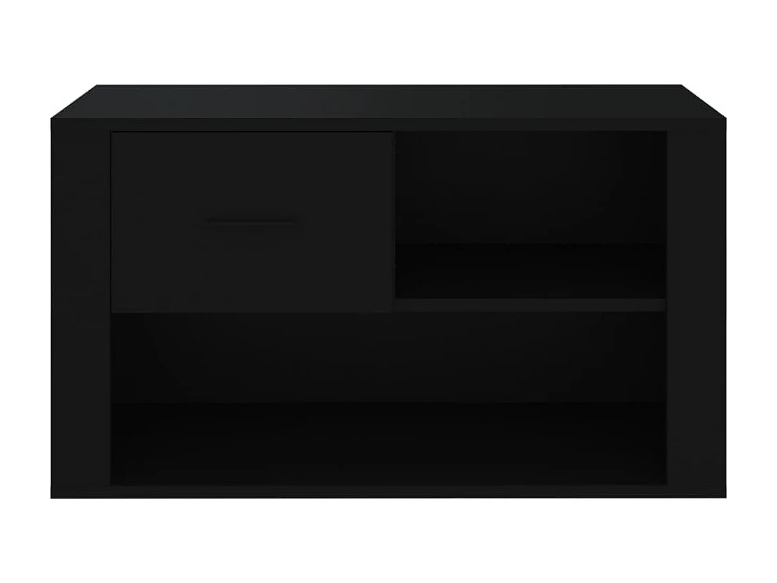 Armoire à chaussures Noir 80x35x45 cm Bois d'ingénierie