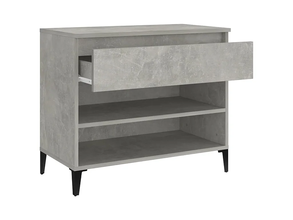 Armoire à chaussures Gris béton 70x36x60 cm Bois d'ingénierie