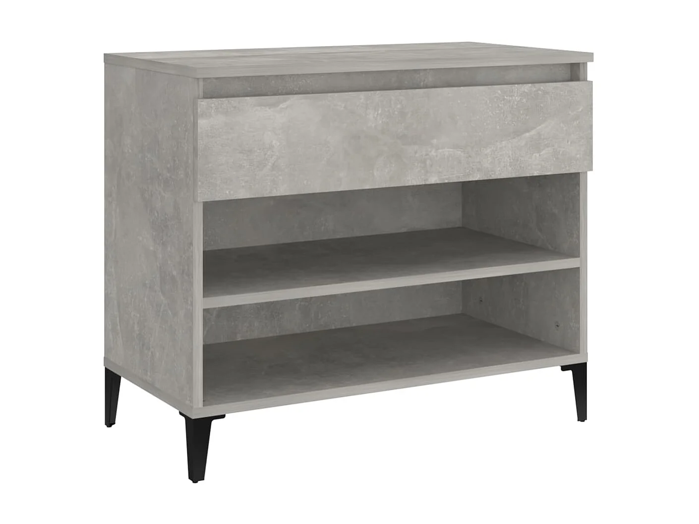 Armoire à chaussures Gris béton 70x36x60 cm Bois d'ingénierie