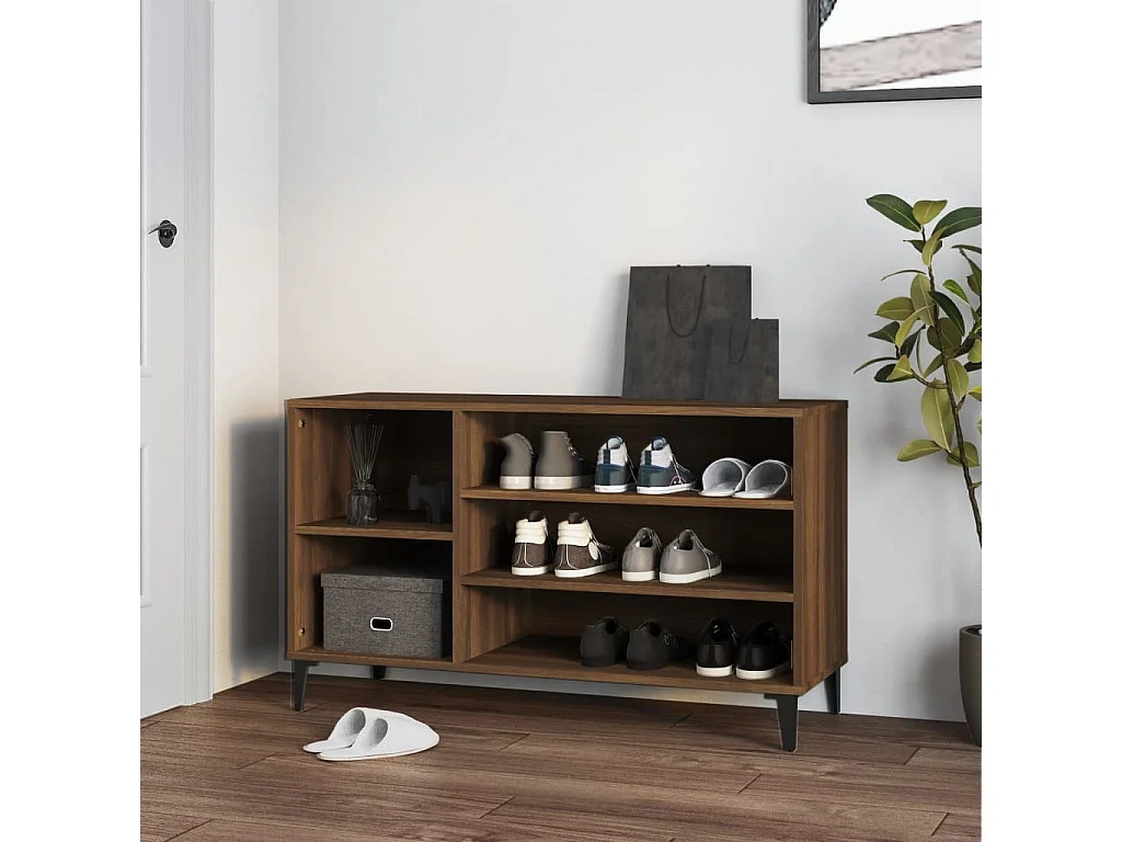 Armoire à chaussures Chêne marron 102x36x60cm Bois d'ingénierie