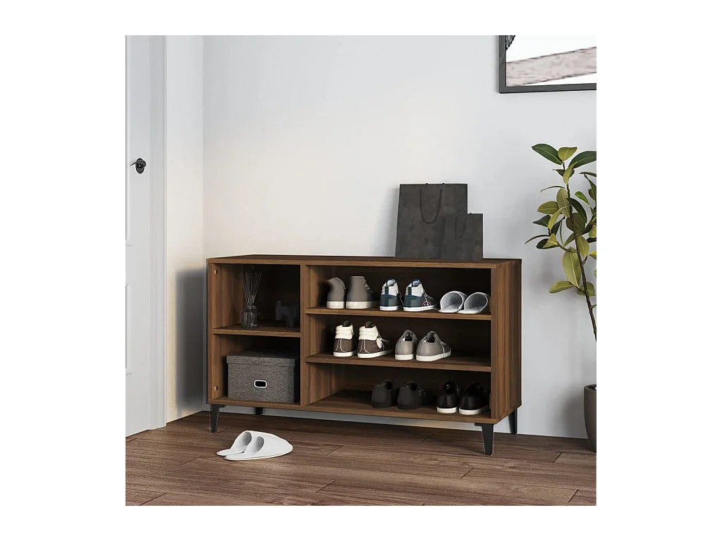 Armoire à chaussures Chêne marron 102x36x60cm Bois d'ingénierie