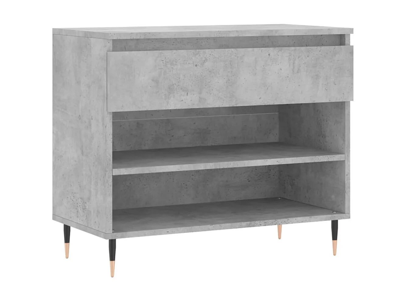 Zapatero Gris hormigón 70x36x60 cm Madera contrachapada