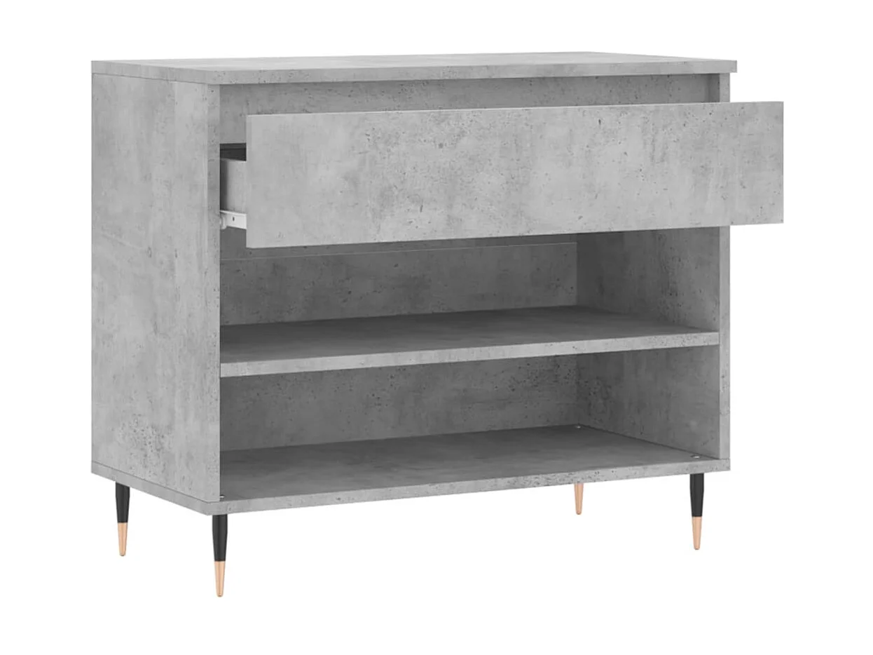 Armoire à chaussures Gris béton 70x36x60 cm Bois d'ingénierie