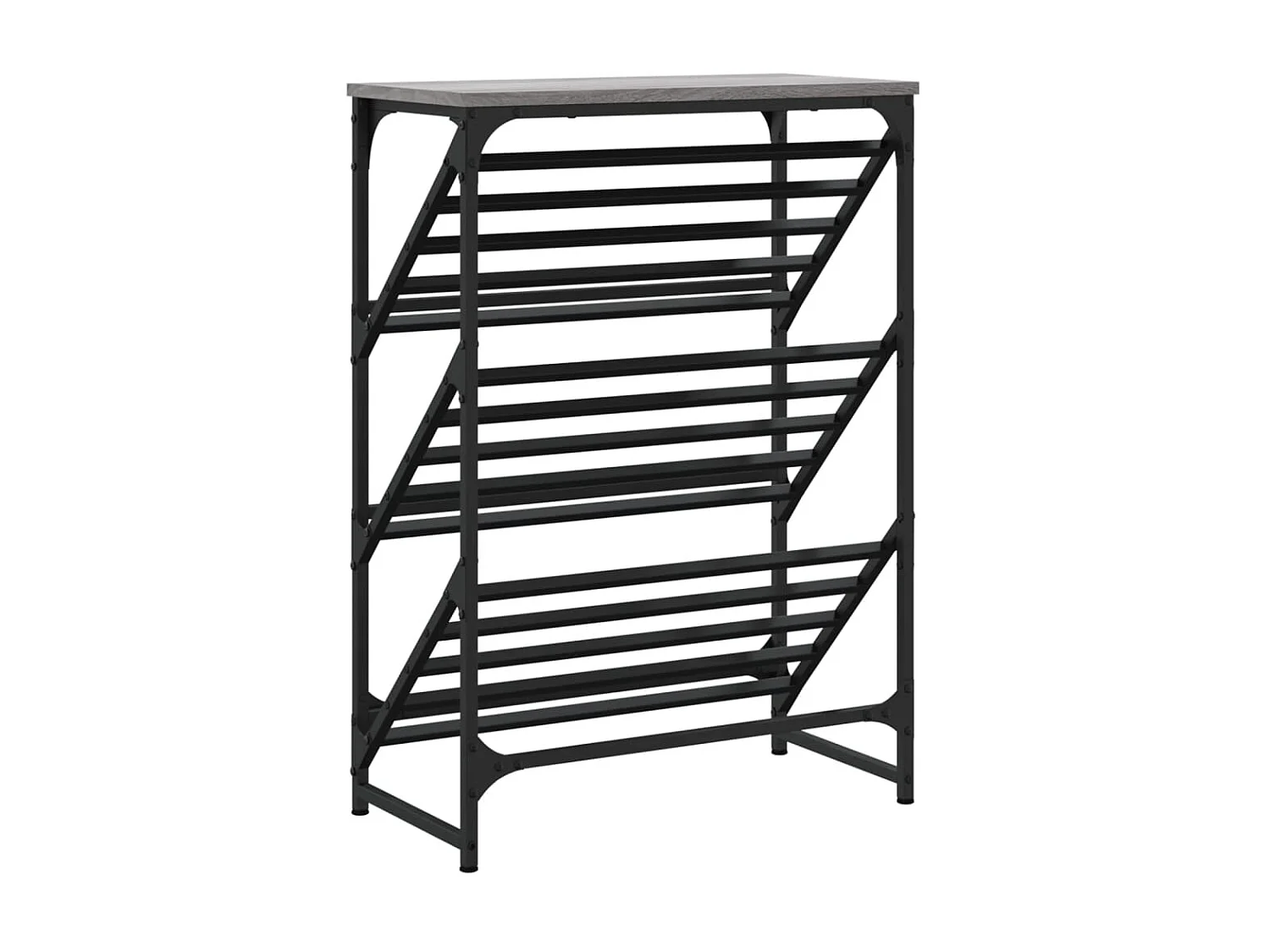 zapatero sonoma gris 60x30x85 cm madera contrachapada