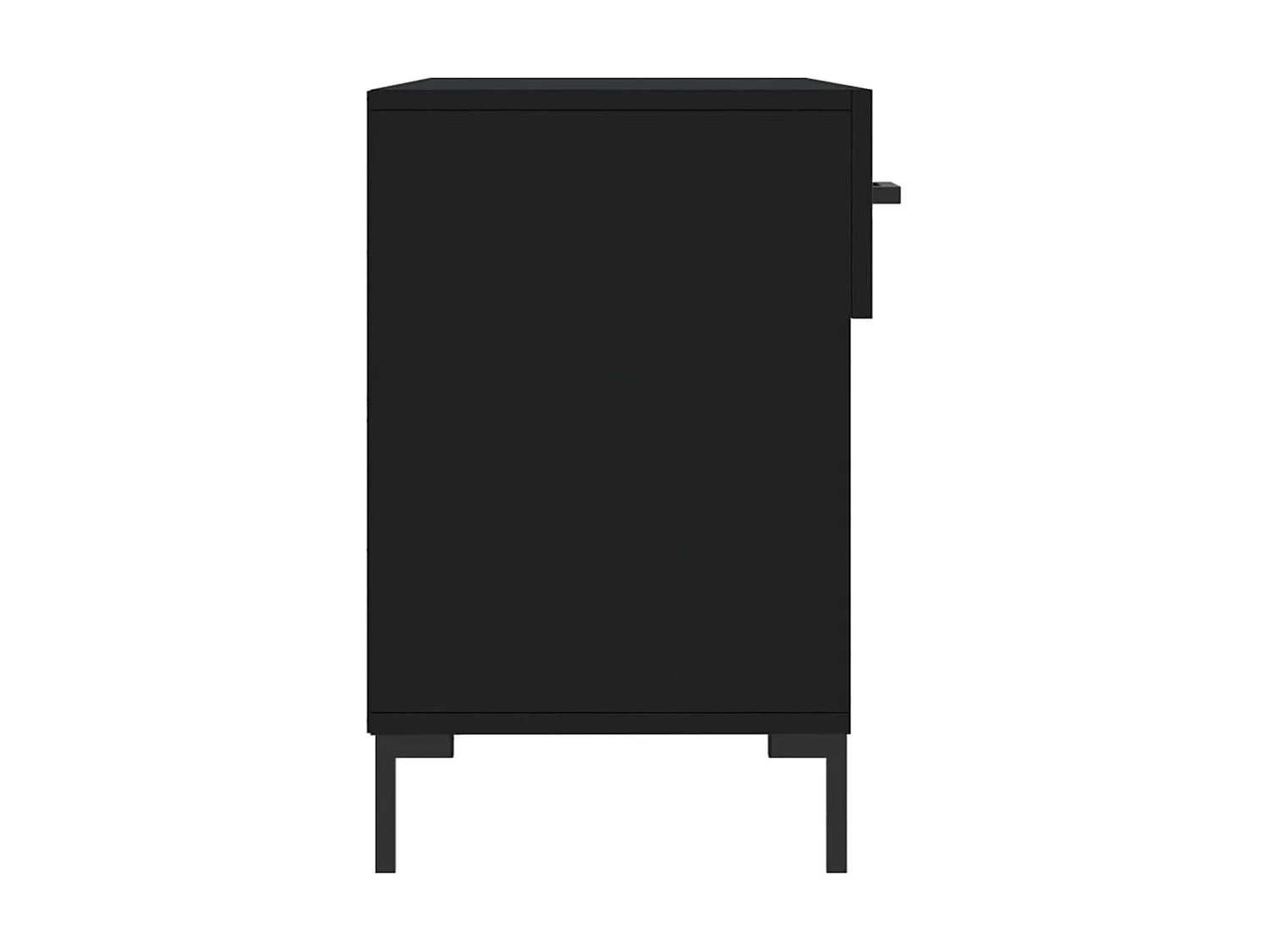 Zwarte schoenenbank 102x35x55 cm samengesteld hout