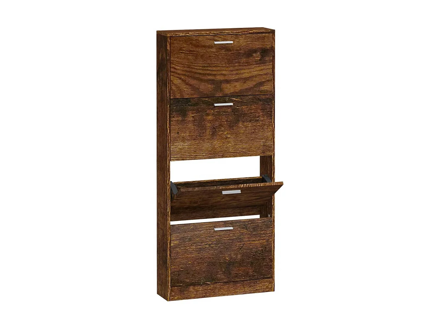 Armoire à chaussures Chêne fumé 59x17x150 cm Bois d'ingénierie