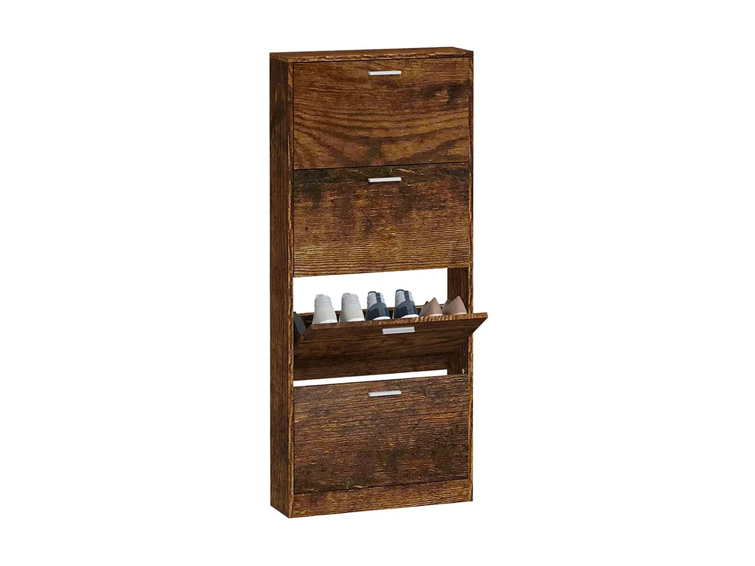 Armoire à chaussures Chêne fumé 59x17x150 cm Bois d'ingénierie