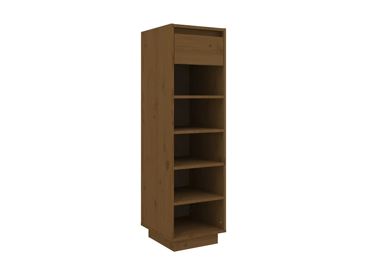 Armoire à chaussures marron miel 30x34x105cm bois de pin massif