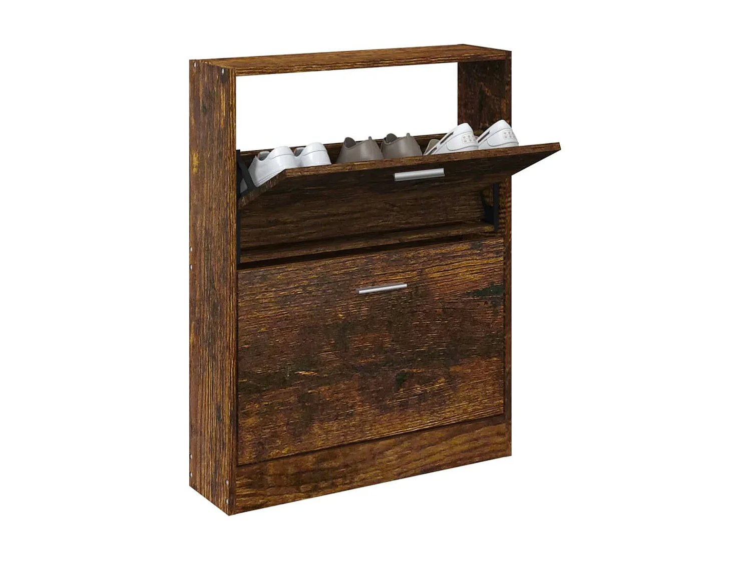 Sapateira Carvalho fumado 59x17x81 cm Madeira trabalhada